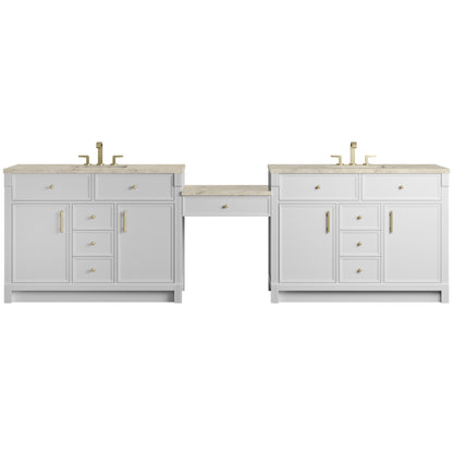 Bellshire 120" Dual Vanity Set with 24" Make-Up Counter