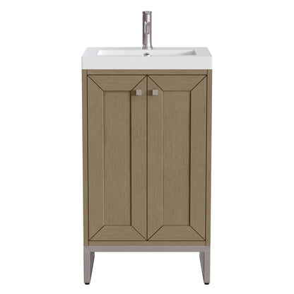 Chianti 20" Single Vanity w/ White Glossy Composite Stone Top