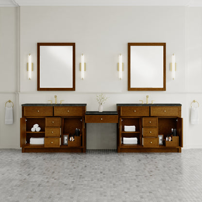 Bellshire 120" Dual Vanity Set with 24" Make-Up Counter