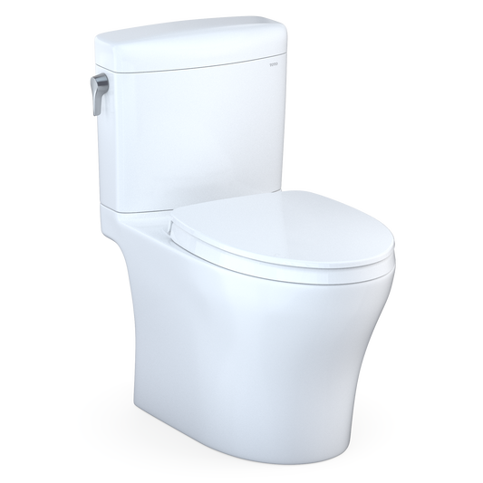 Toto Aquia Iv Cube Two-Piece Elongated Dual Flush 1.28 And 0.9 Gpf Universal Height Toilet With Cefiontect, Washlet+ Ready