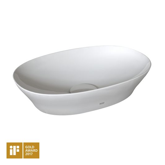 Toto Kiwami Oval 16 Inch Vessel Bathroom Sink With Cefiontect