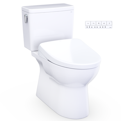 Glaston WASHLET+ S7A Two-Piece Elongated 1.0 GPF Universal Height Toilet with CEFIONTECT