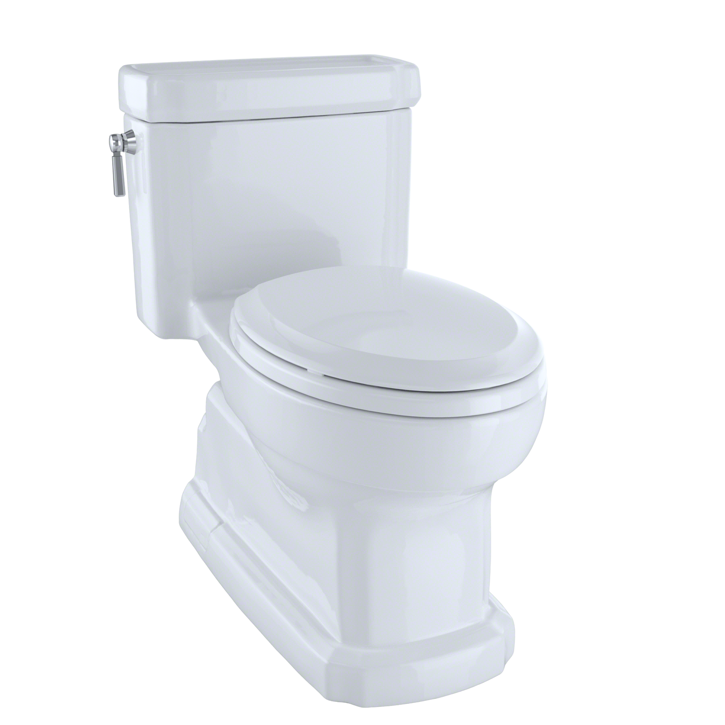 Eco Guinevere Elongated 1.28 GPF Universal Height Skirted Toilet with SoftClose Seat