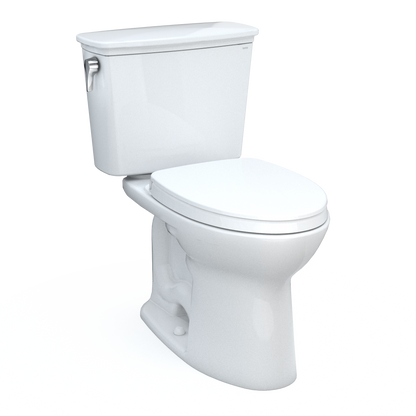 Toto Drake Transitional Two-Piece Elongated 1.28 Gpf Tornado Flush Toilet With Cefiontect And Softclose Seat, Washlet+ Ready