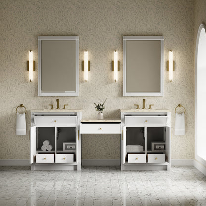 Bellshire 84" Dual Vanity Set with 24" Make-Up Counter