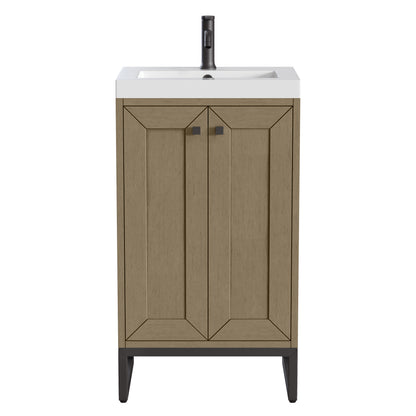 Chianti 20" Single Vanity w/ White Glossy Composite Stone Top