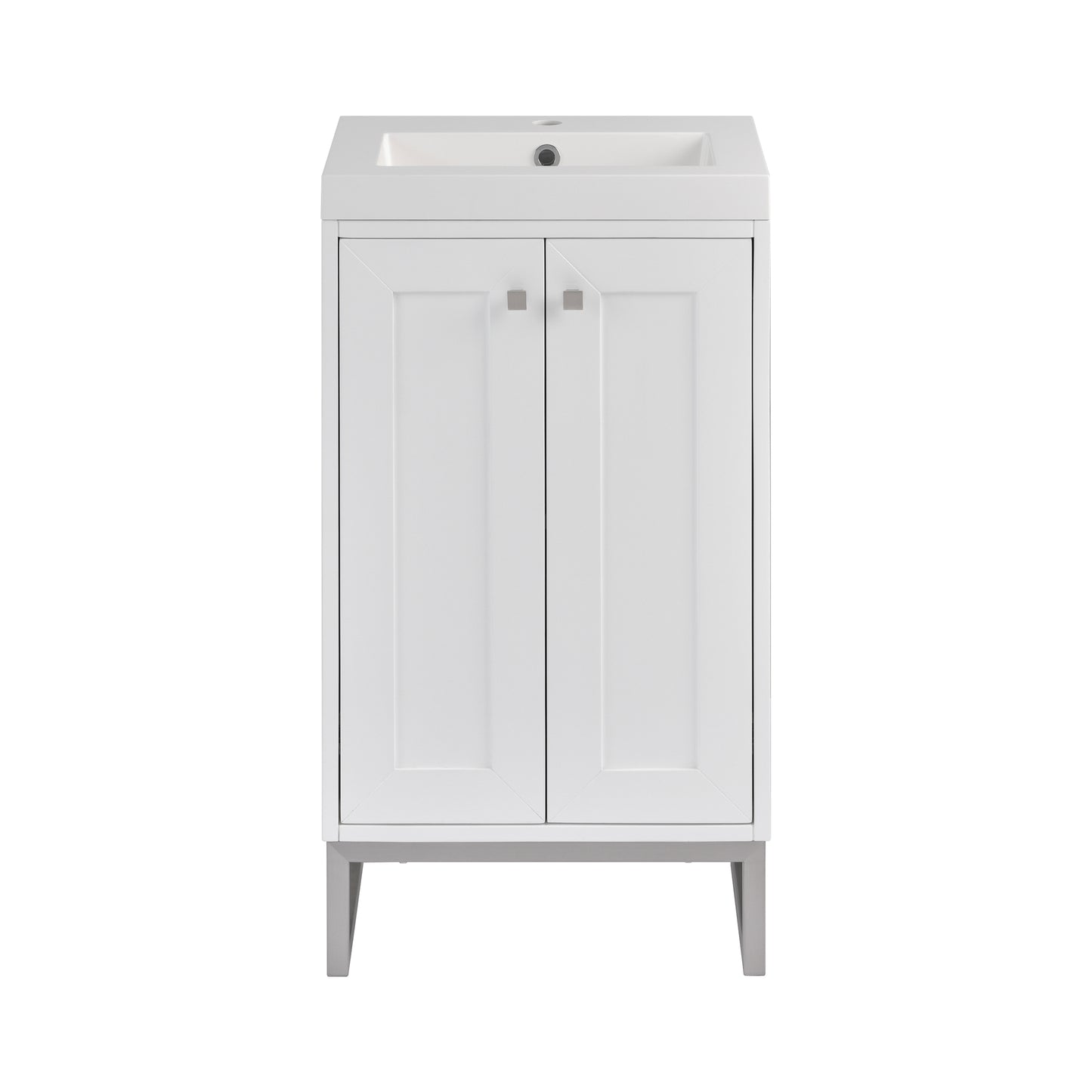 Chianti 20" Single Vanity w/ White Glossy Composite Stone Top