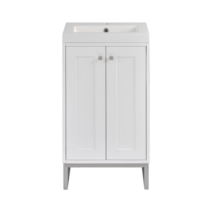 Chianti 20" Single Vanity w/ White Glossy Composite Stone Top