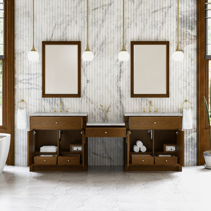 Bellshire 96" Dual Vanity Set with 24" Make-Up Counter