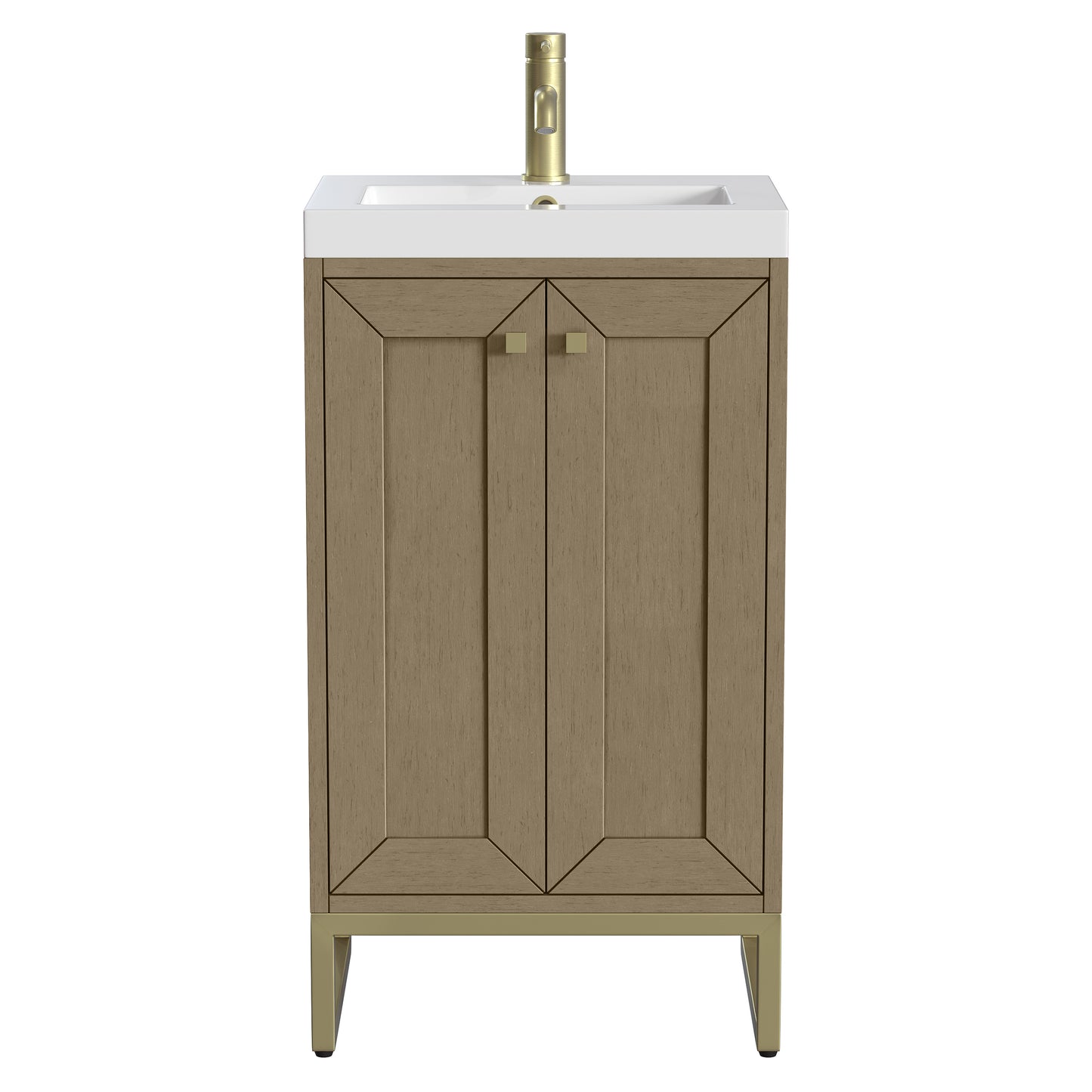 Chianti 20" Single Vanity w/ White Glossy Composite Stone Top