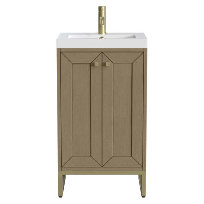 Chianti 20" Single Vanity w/ White Glossy Composite Stone Top