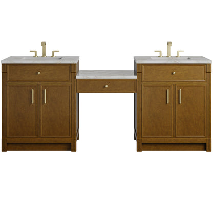 Bellshire 84" Dual Vanity Set with 24" Make-Up Counter