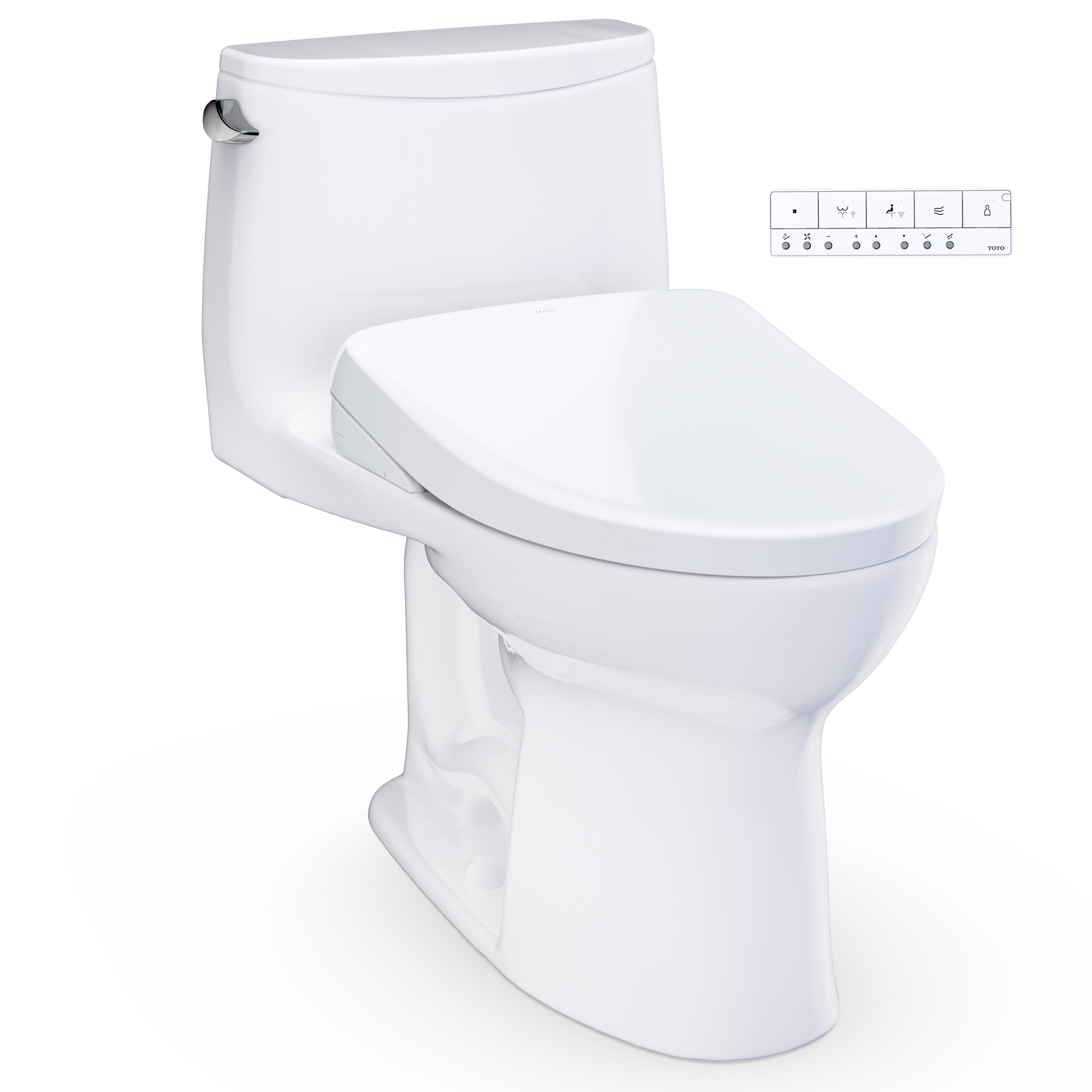 Ultramax WASHLET+ S7A One-Piece Elongated 1.28 GPF Auto Flush Universal Height Toilet with CEFIONTECT