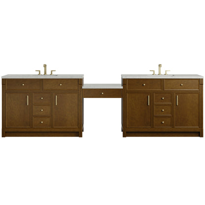 Bellshire 120" Dual Vanity Set with 24" Make-Up Counter