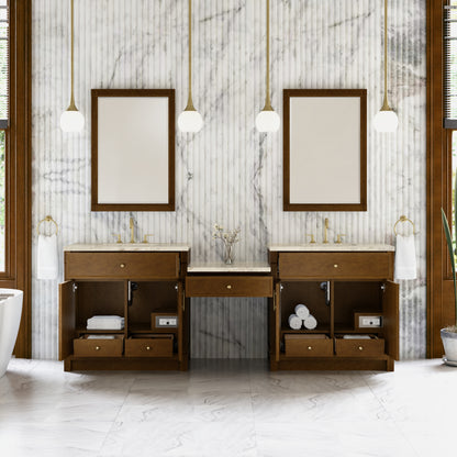 Bellshire 96" Dual Vanity Set with 24" Make-Up Counter