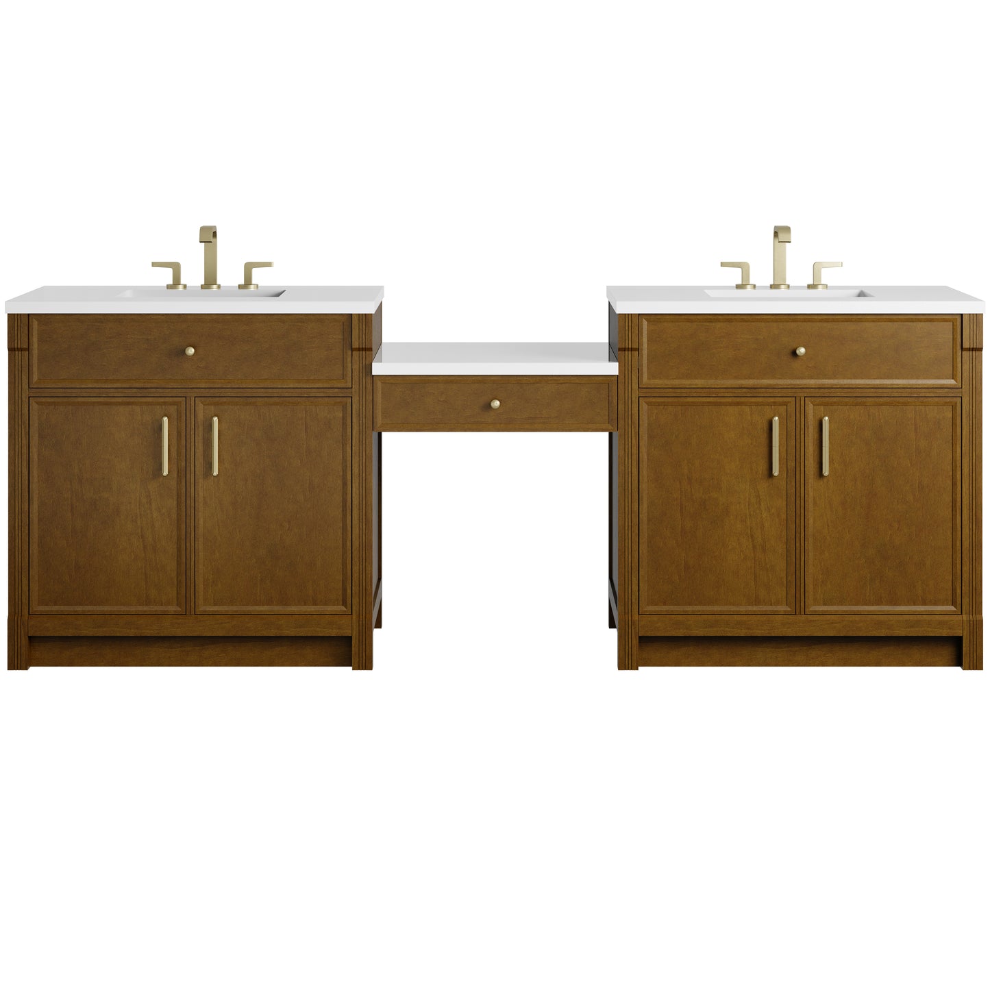 Bellshire 96" Dual Vanity Set with 24" Make-Up Counter