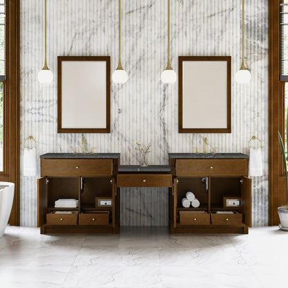 Bellshire 96" Dual Vanity Set with 24" Make-Up Counter