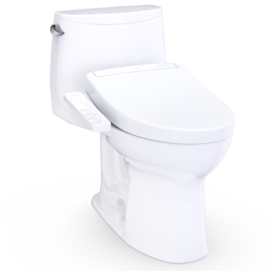 Ultramax WASHLET+ S2 One-Piece Elongated 1.28 GPF Universal Height Toilet with CEFIONTECT