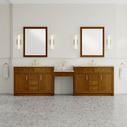 Bellshire 120" Dual Vanity Set with 24" Make-Up Counter