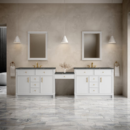 Bellshire 120" Dual Vanity Set with 24" Make-Up Counter