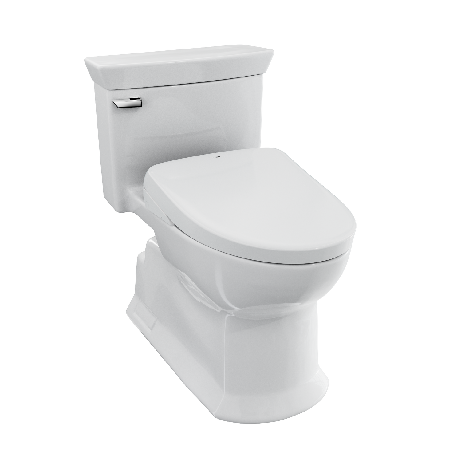 WASHLET+ Soiree Elongated 1.28 GPF Universal Height Toilet with S7A Bidet Seat