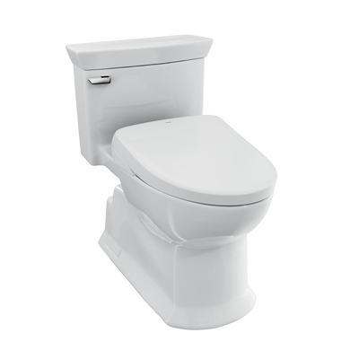 WASHLET+ Soiree Elongated 1.28 GPF Universal Height Toilet with S7A Bidet Seat
