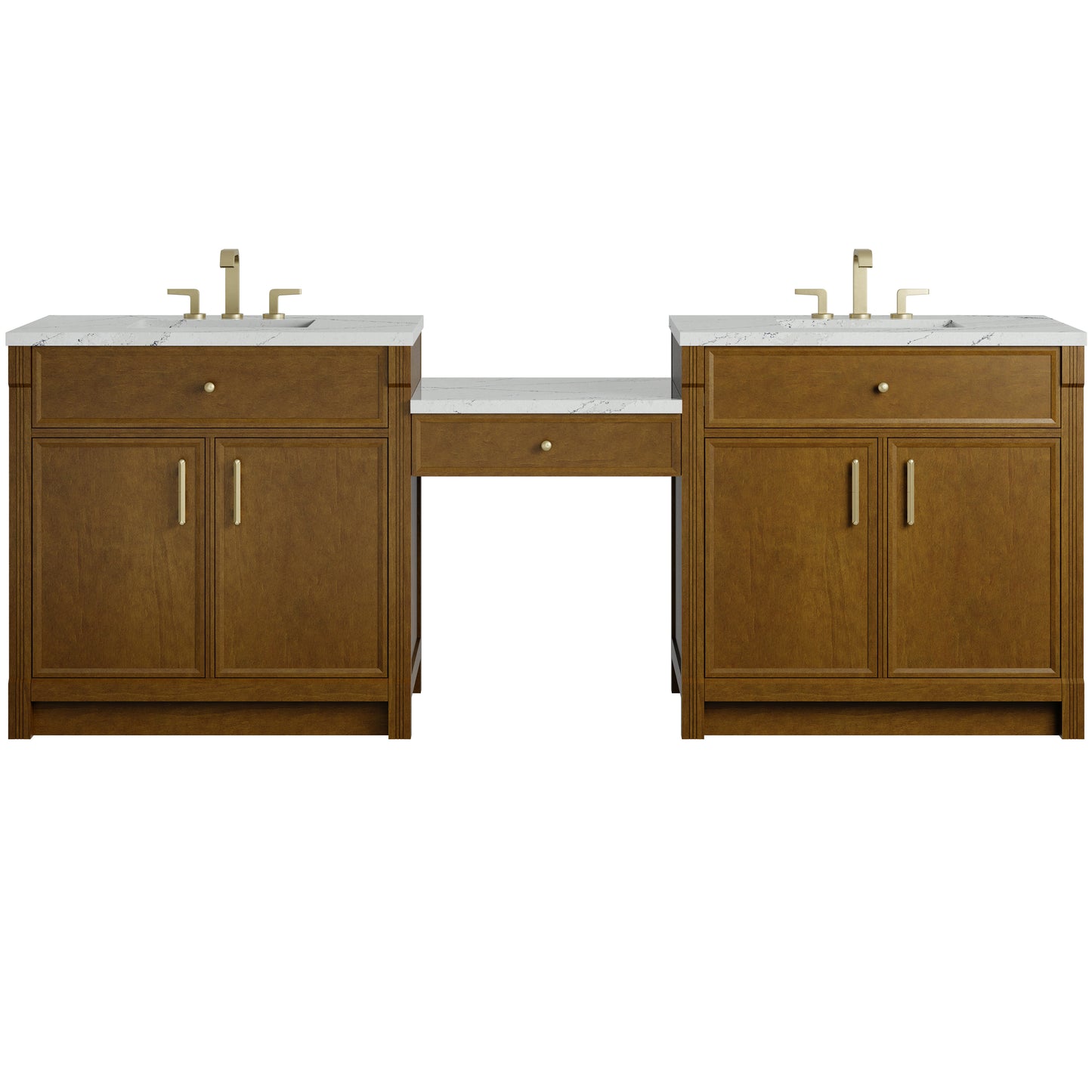 Bellshire 96" Dual Vanity Set with 24" Make-Up Counter