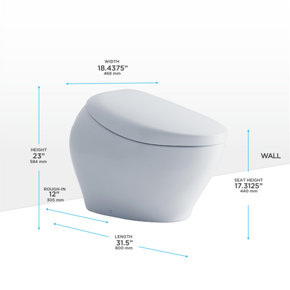 NEOREST NX1 Dual Flush 1.0 or 0.8 GPF Toilet with Integrated Bidet Seat