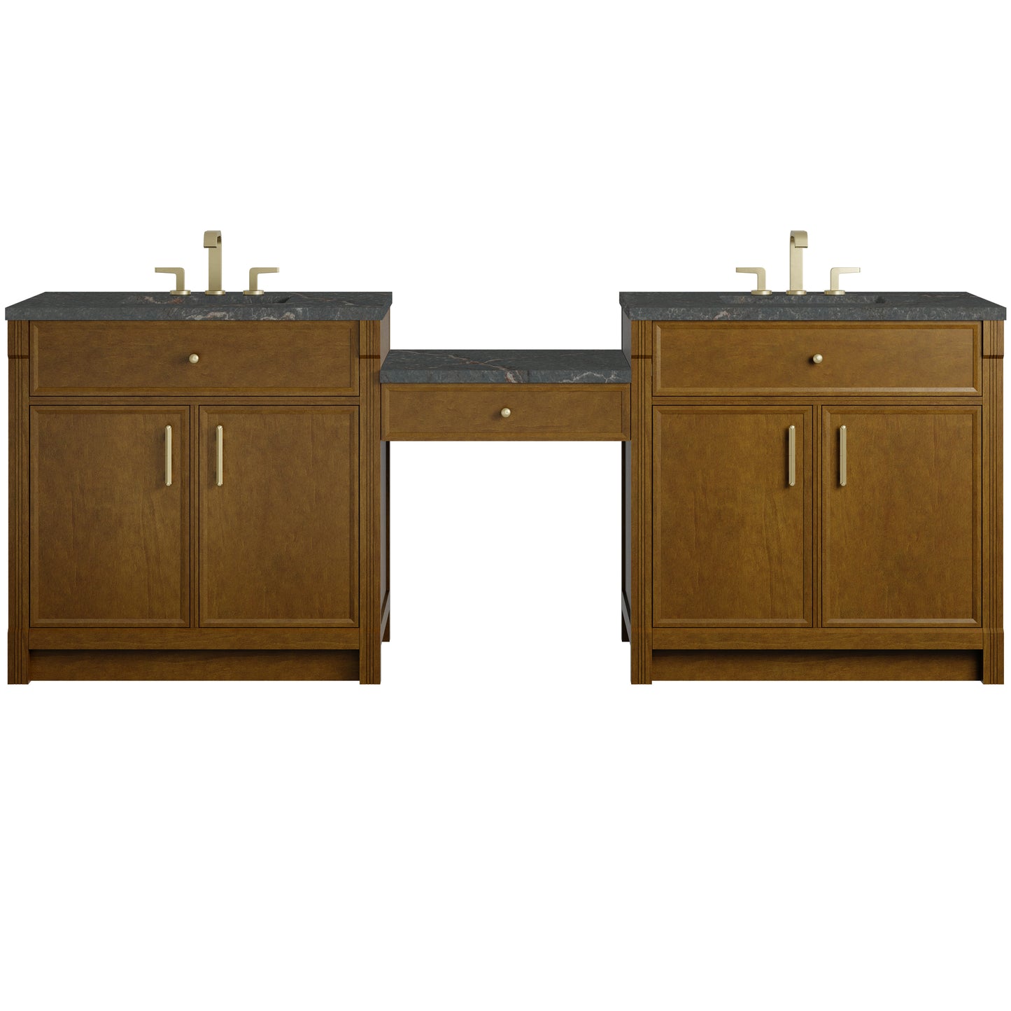 Bellshire 96" Dual Vanity Set with 24" Make-Up Counter
