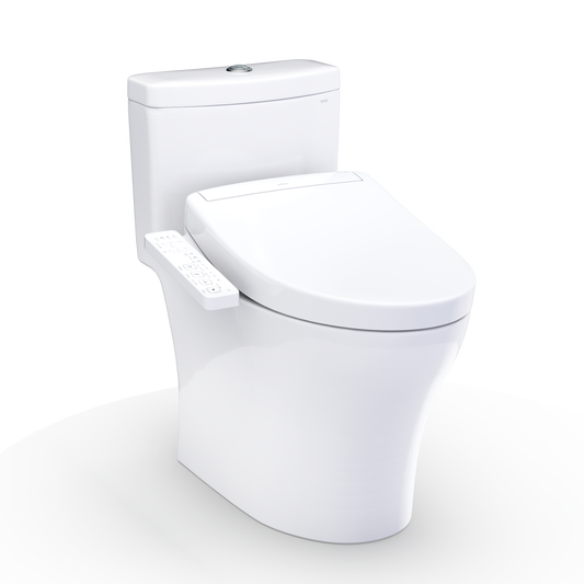 WASHLET+ Aquia IV One-Piece Elongated Dual Flush 1.28 and 0.9 GPF Toilet and WASHLET S2 Bidet Seat