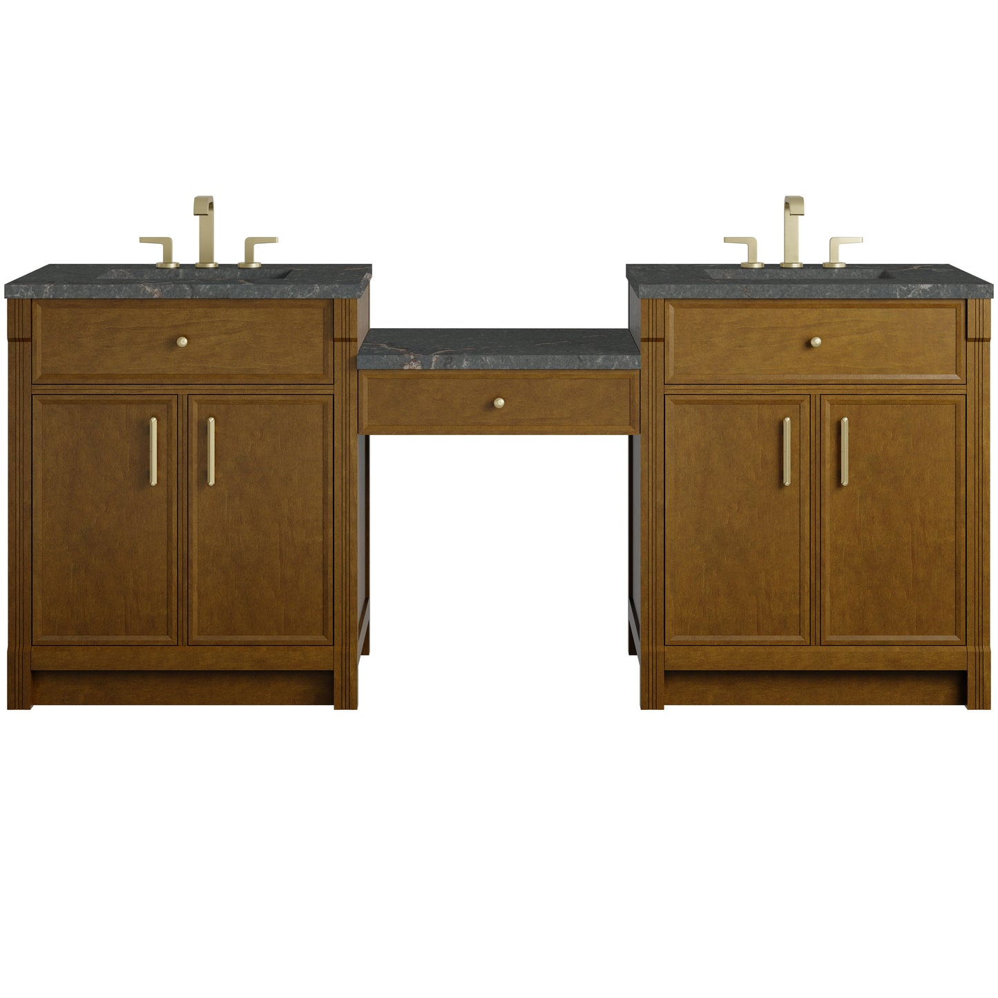 Bellshire 84" Dual Vanity Set with 24" Make-Up Counter