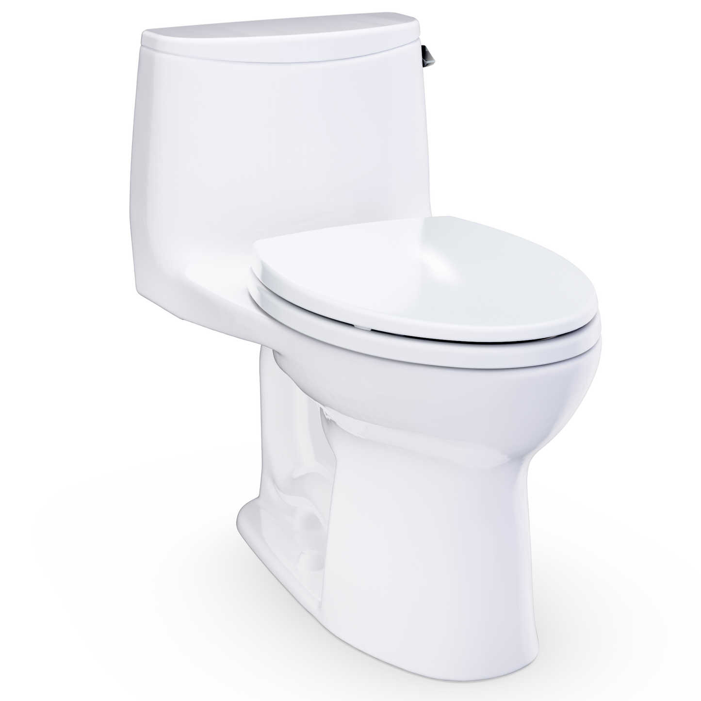 Ultramax One-Piece Elongated 1.28 GPF Universal Height Toilet with SS114 SoftClose Seat