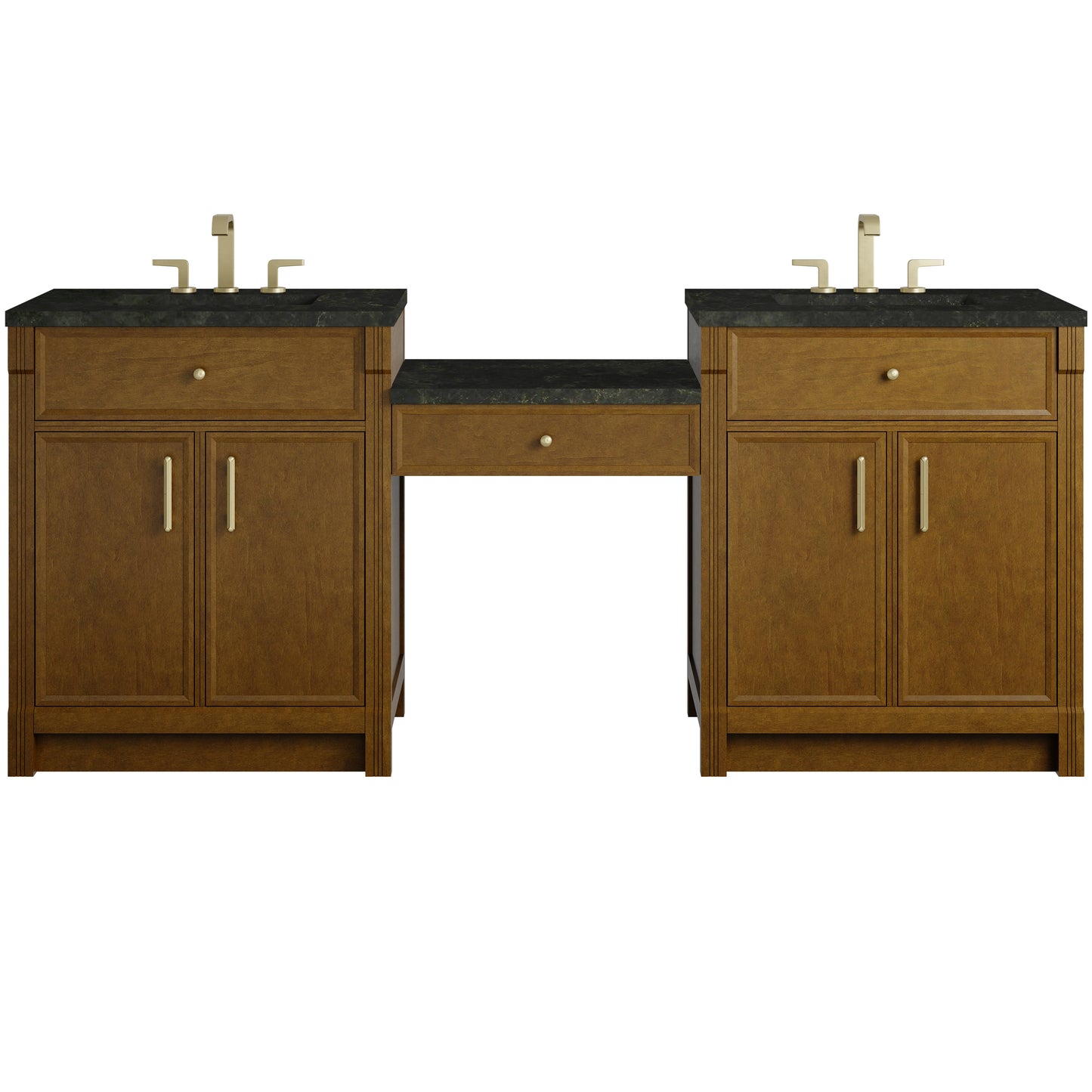 Bellshire 84" Dual Vanity Set with 24" Make-Up Counter