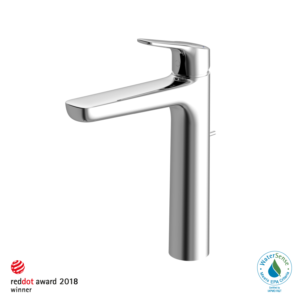 GS Series 1.2 GPM Single Handle Bathroom Faucet for Vessel Sink with COMFORT GLIDE Technology and Drain Assembly