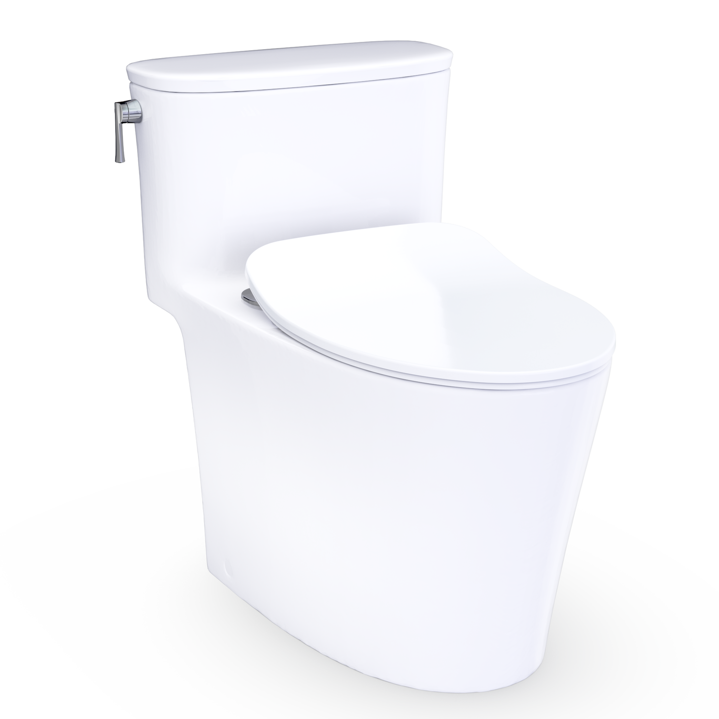 Aurora One-Piece Elongated 1.28 GPF WASHLET+ and Auto Flush Ready Universal Height Toilet with CEFIONTECT and SS234 SoftClose Seat