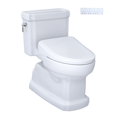 Washlet+ Eco Guinevere Elongated 1.28 Gpf Universal Height Toilet And S7 Classic Bidet Seat