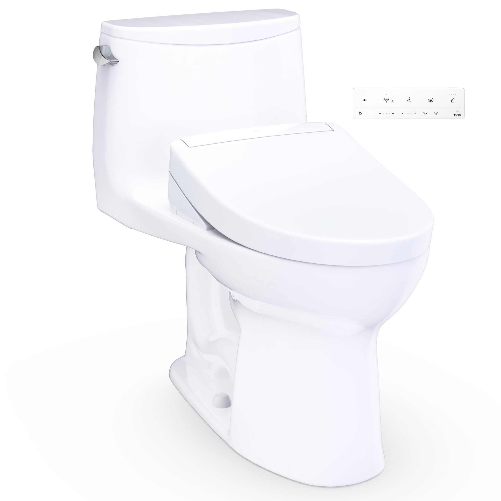 Ultramax WASHLET+ S5 One-Piece Elongated 1.28 GPF Universal Height Toilet with CEFIONTECT