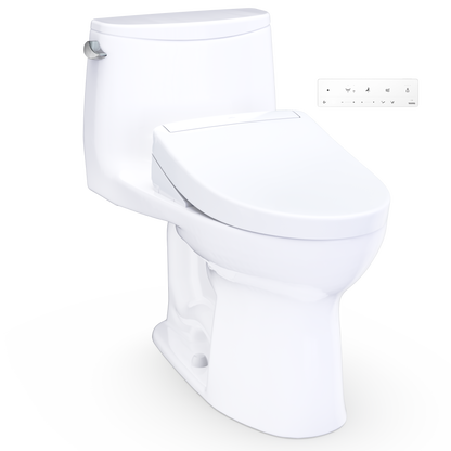 Ultramax WASHLET+ S5 One-Piece Elongated 1.28 GPF Universal Height Toilet with CEFIONTECT