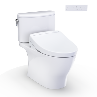 WASHLET+ Nexus Two-Piece Elongated 1.28 GPF Toilet with S5 Bidet Seat