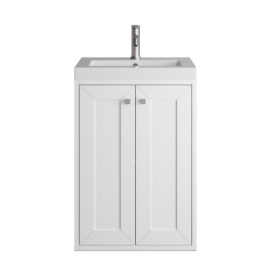 James Martin Vanities Chianti 20" Single Vanity w/ White Glossy Composite Stone Top
