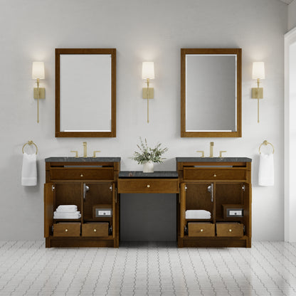 Bellshire 84" Dual Vanity Set with 24" Make-Up Counter