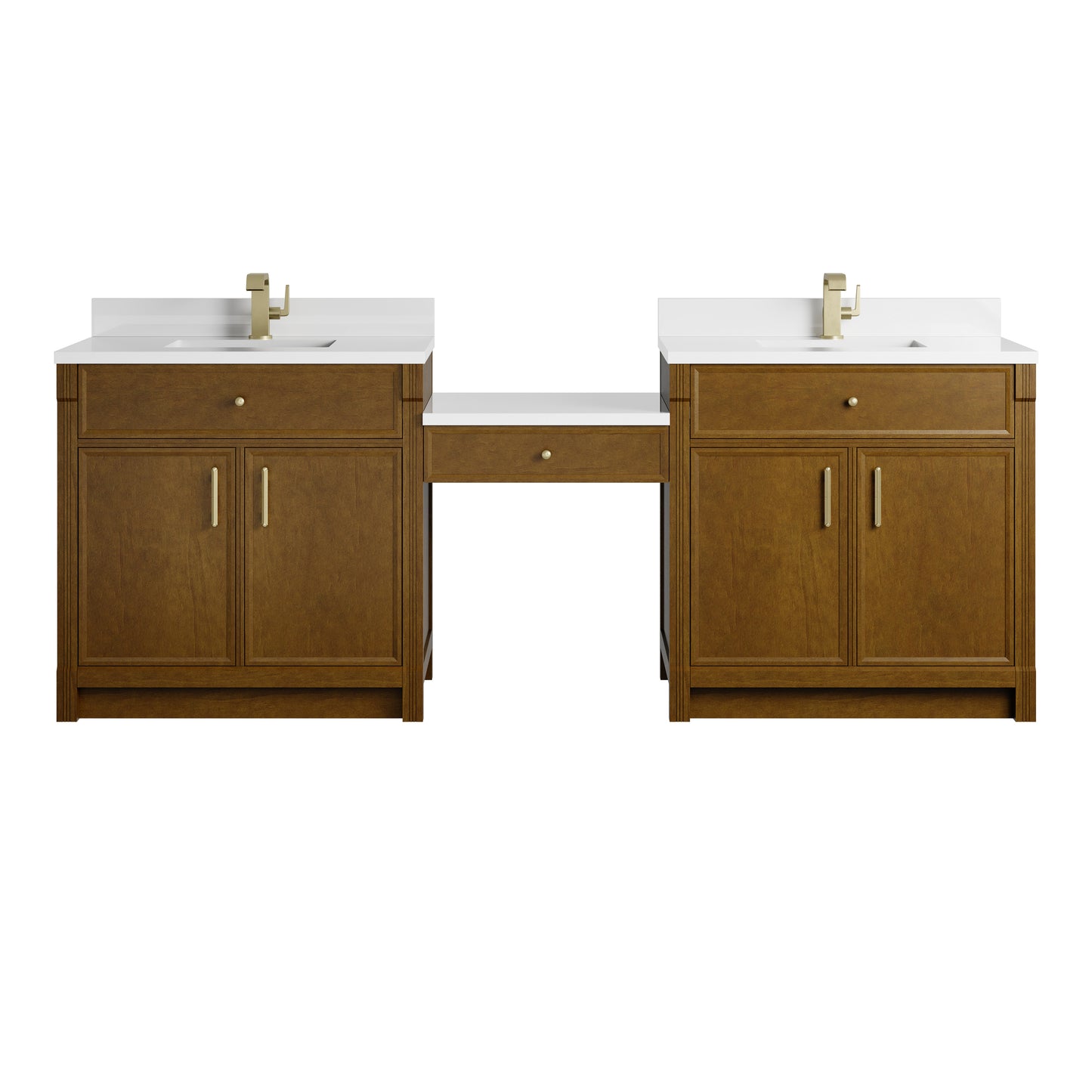 Bellshire 96" Dual Vanity Set with 24" Make-Up Counter