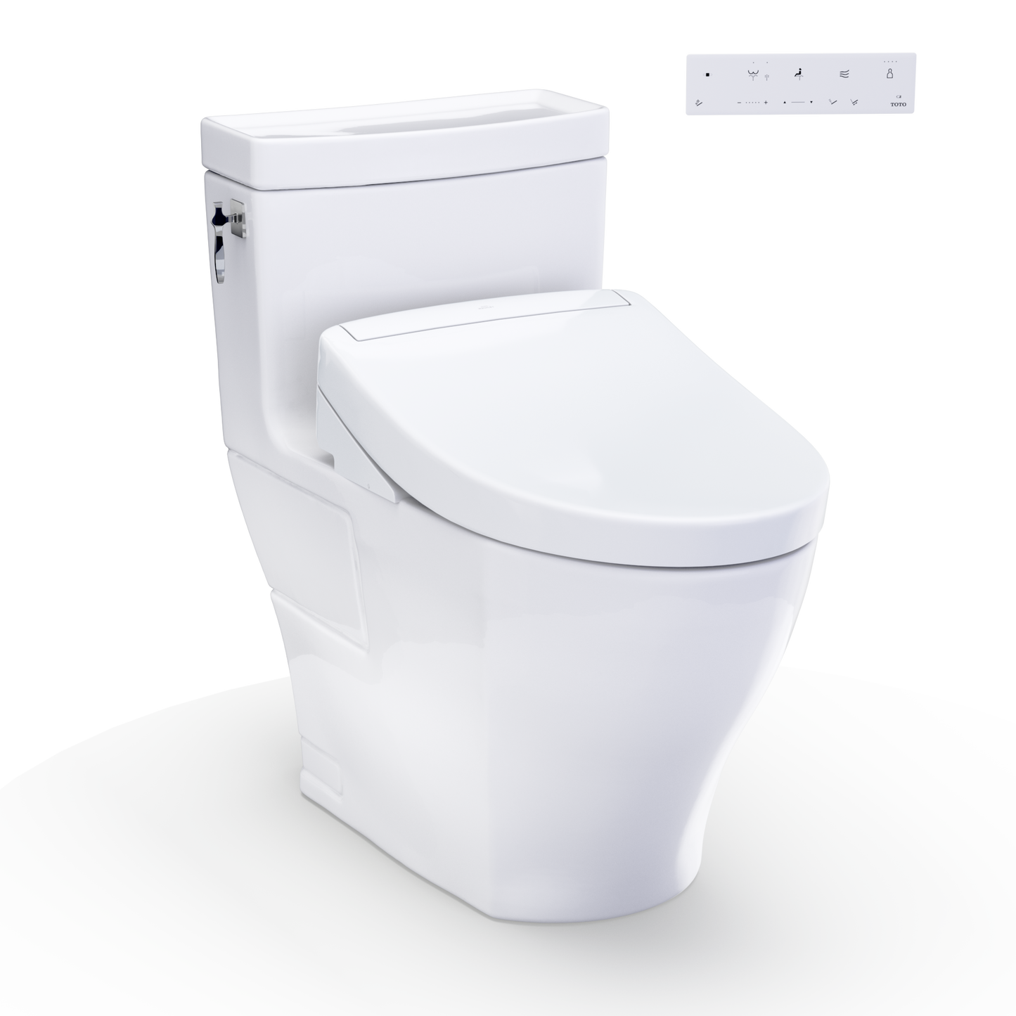 WASHLET+ Aimes One-Piece Elongated 1.28 GPF Toilet and WASHLET S5 Bidet Seat