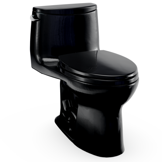 Ultramax One-Piece Elongated 1.28 GPF Universal Height Toilet with SS114 SoftClose Seat