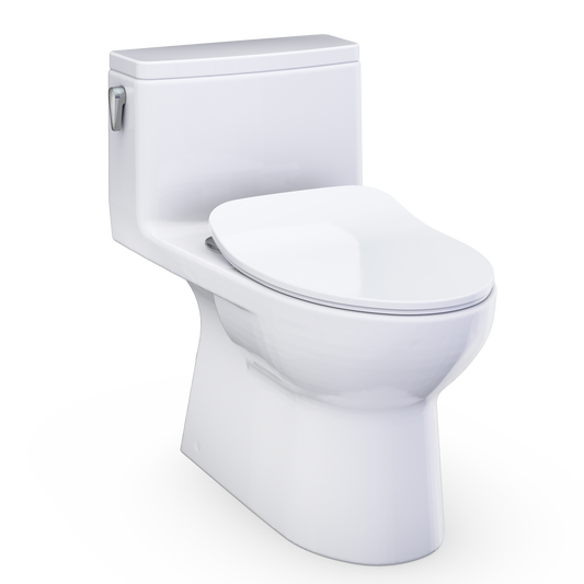 Toto Redington 1G One-Piece Elongated 1.0 Gpf Washlet+ And Auto Flush Ready Universal Height Toilet With Cefiontect And Ss234 Softclose Seat