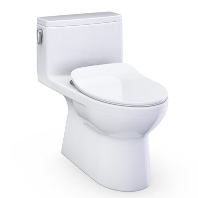 Redington One-Piece Elongated 1.28 Gpf Washlet+ And Auto Flush Ready Universal Height Toilet With Cefiontect And Ss234 Softclose Seat