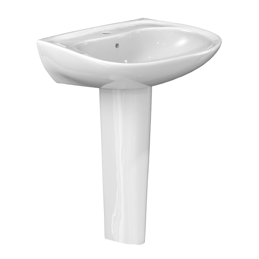 Toto Prominence Oval Basin Pedestal Bathroom Sink With Cefiontect For Single Hole Faucets