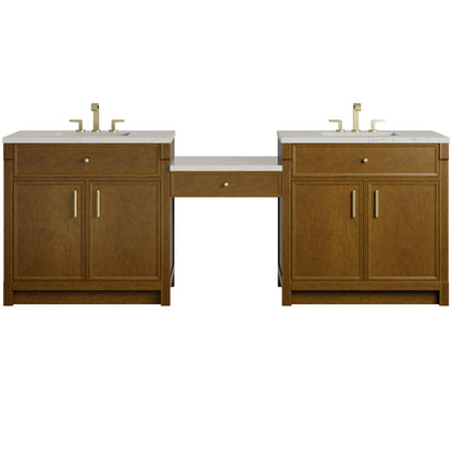 Bellshire 96" Dual Vanity Set with 24" Make-Up Counter