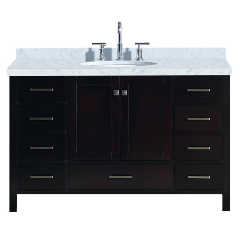 Ariel Cambridge 55 Single Sink Vanity, 55 Inch White Double Sink Vanity Dimensions