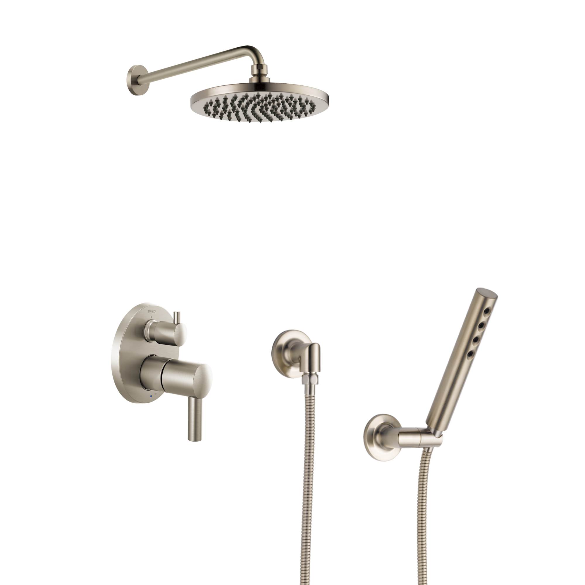Brizo Odin Shower Set with 8 Showerhead and Handheld in Brushed Nickel